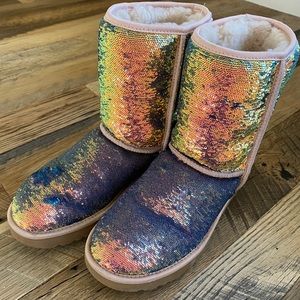 UGG reversible sequined shoes size 8